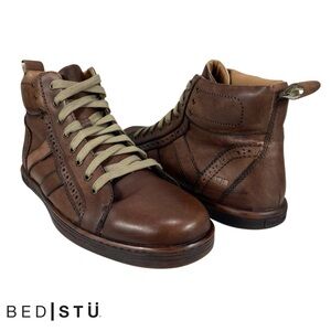 Bed Stu Brentwood Men’s Boots US 12 Brown Leather Lace Up Casual